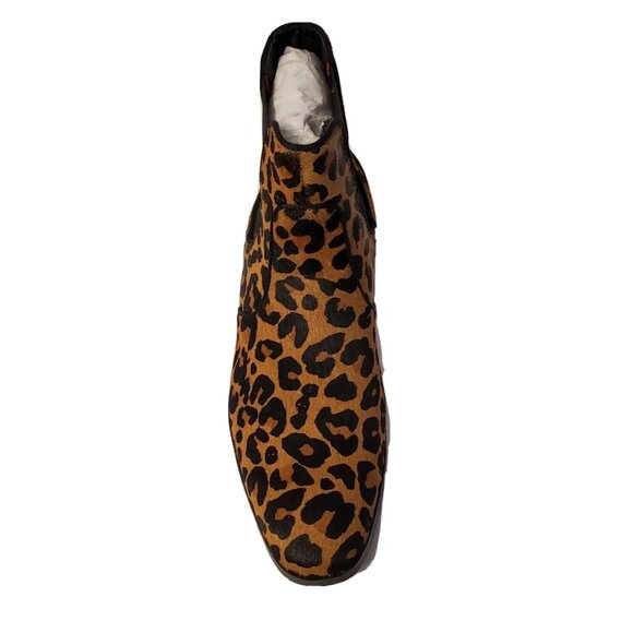 International Concepts Men Chelsea Boots Thames Brown Cheetah Print Size 8 - Picture 1 of 3